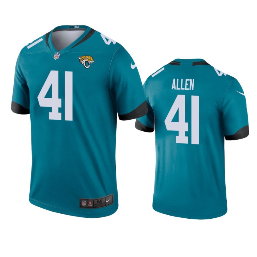 mens jaguars josh allen teal color rush legend jersey