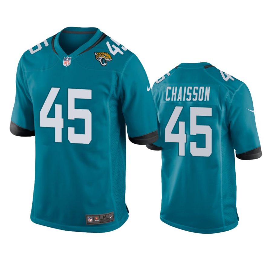 mens jaguars klavon chaisson teal game jersey