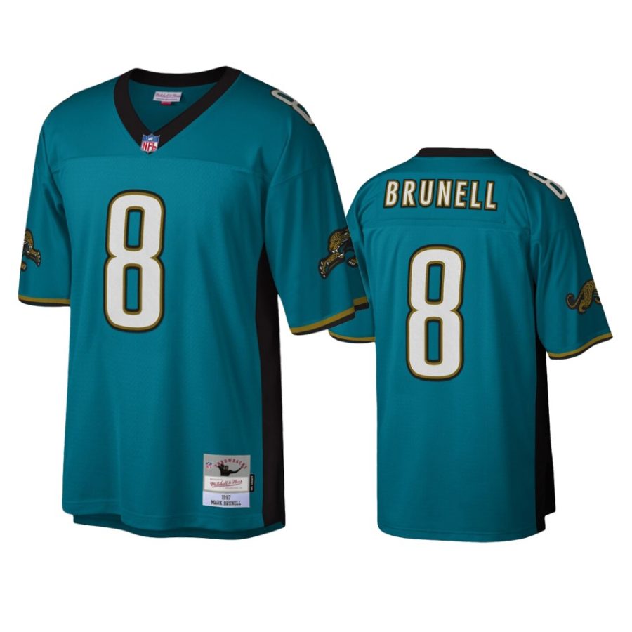 mens jaguars mark brunell teal legacy replica jersey