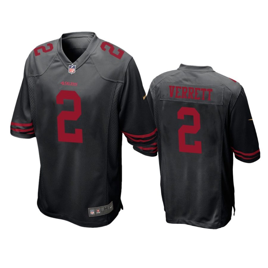 mens jason verrett 49ers black game jersey