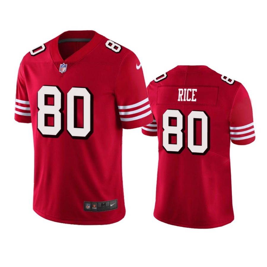 mens jerry rice 49ers red vapor jersey