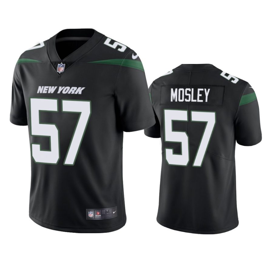 mens jets c.j. mosley black vapor untouchable limited jersey