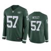 mens jets c.j. mosley green therma long sleeve jersey