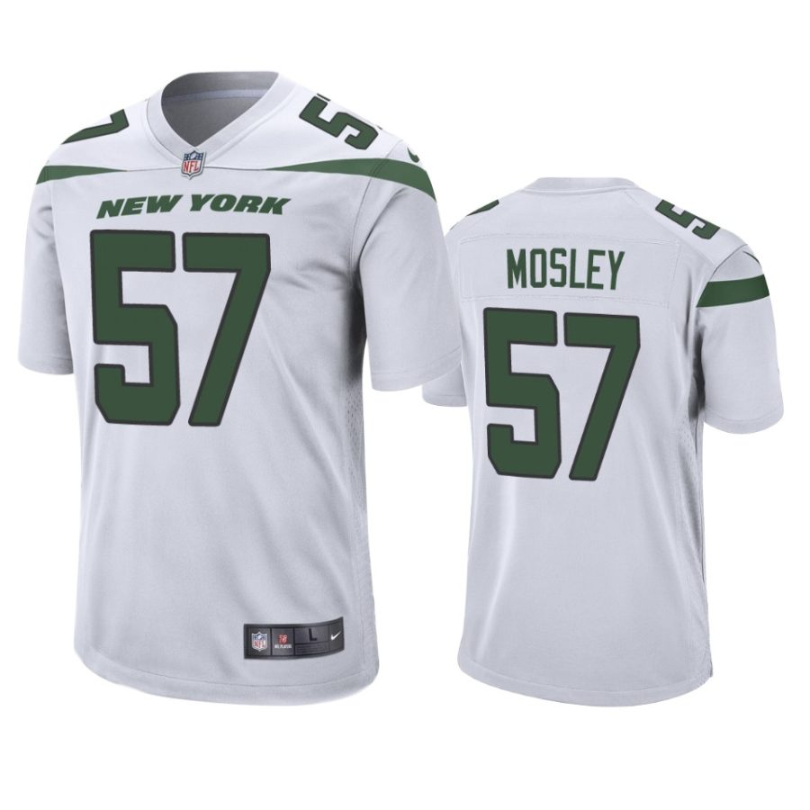 mens jets c.j. mosley white 2019 game jersey