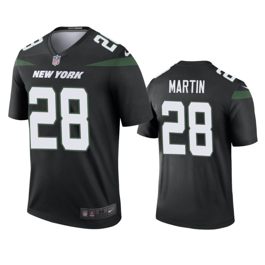 mens jets curtis martin black 2019 color rush legend jersey