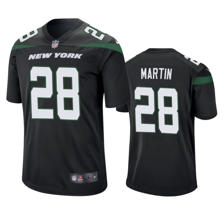 mens jets curtis martin black 2019 game jersey