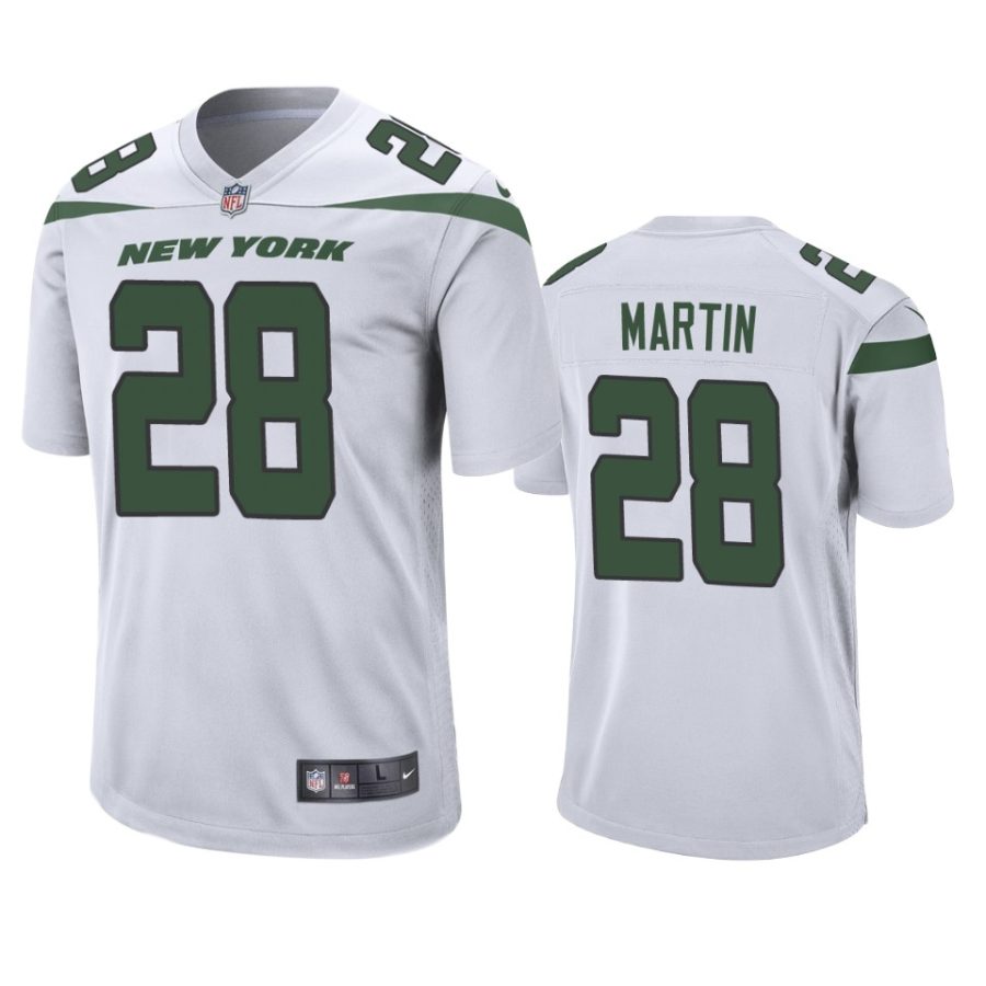 mens jets curtis martin white 2019 game jersey