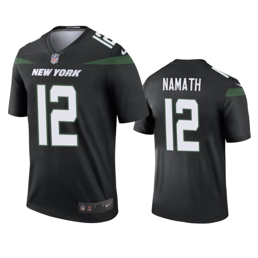 mens jets joe namath black 2019 color rush legend jersey