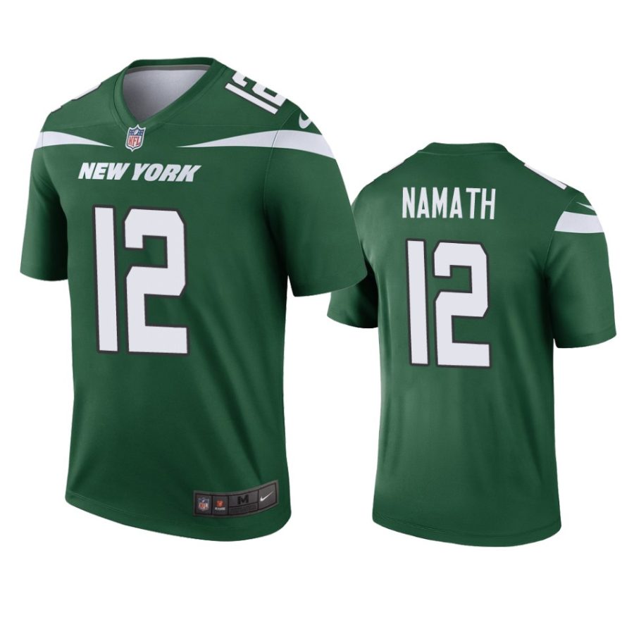 mens jets joe namath green 2019 legend jersey