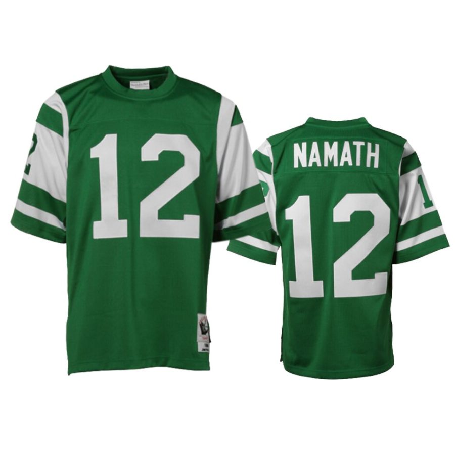 mens jets joe namath green authentic throwback retired player jersey