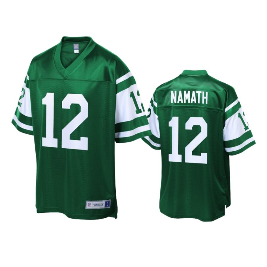 mens jets joe namath green replica retired player jersey