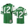 mens jets joe namath green throwback authentic jersey