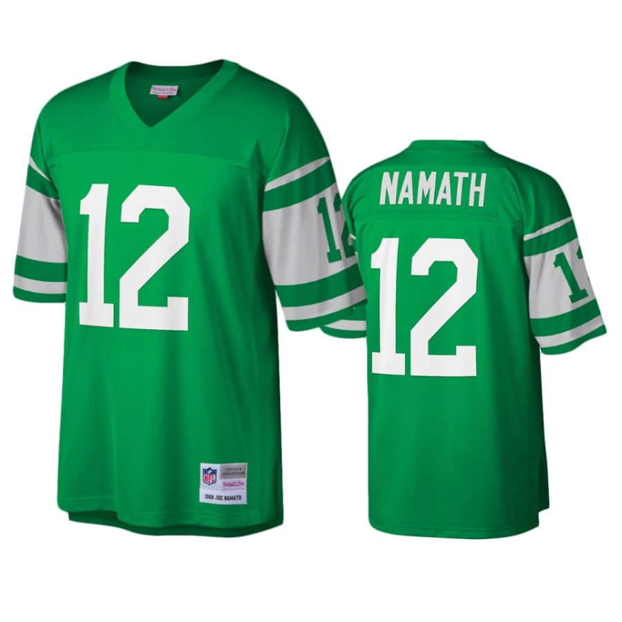 mens jets joe namath kelly green legacy replica jersey