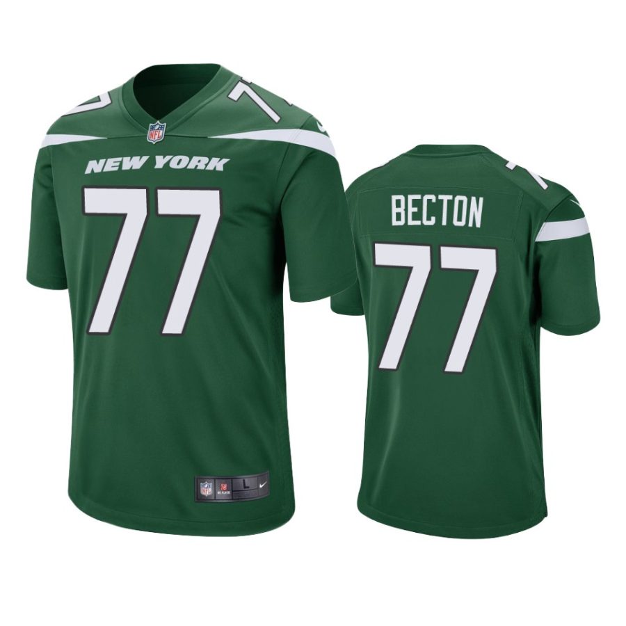 mens jets mekhi becton green game jersey