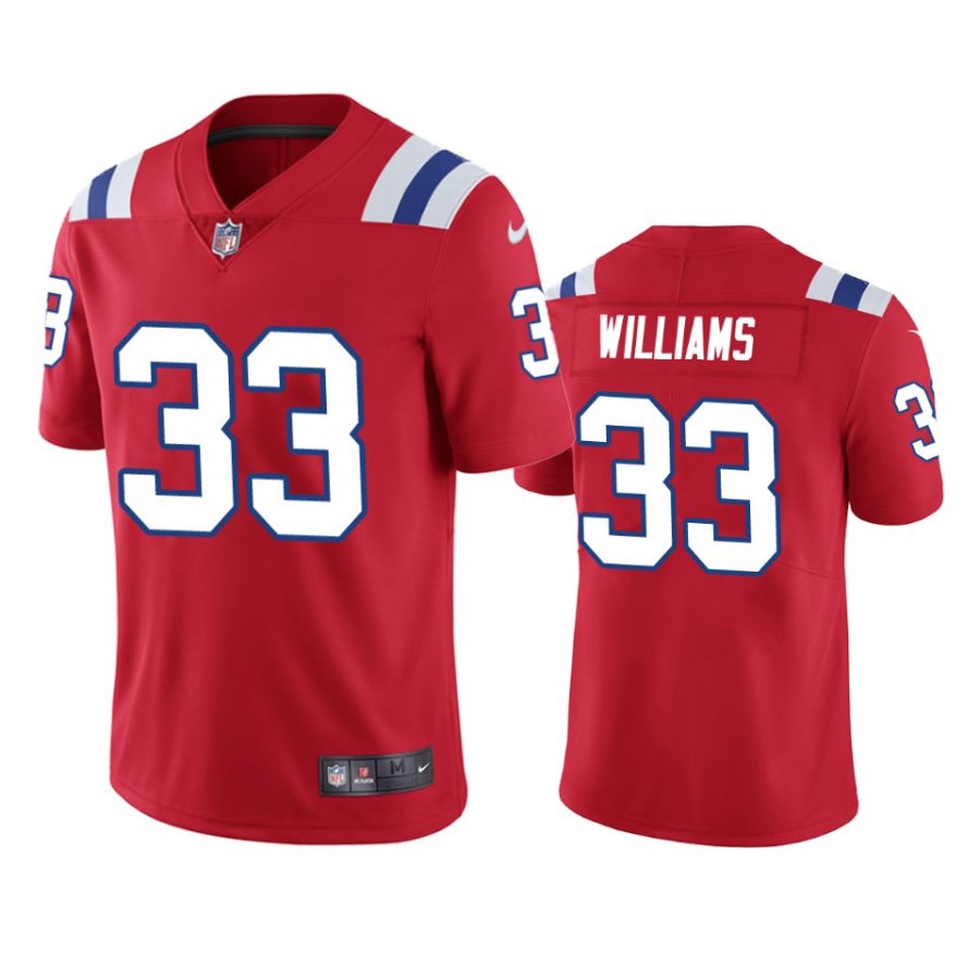 mens joejuan williams patriots red vapor jersey