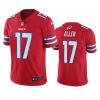 mens josh allen bills red color rush limited jersey