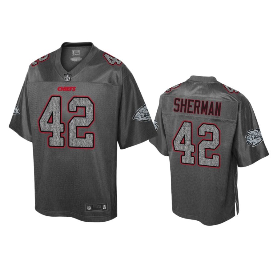 mens kansas city chiefs anthony sherman heather charcoal static fashion jersey