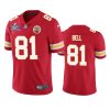 mens kansas city chiefs blake bell red super bowl lvii vapor limited jersey