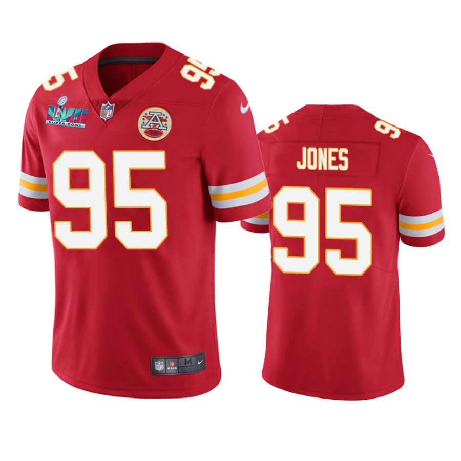 mens kansas city chiefs chris jones red super bowl lvii vapor limited jersey