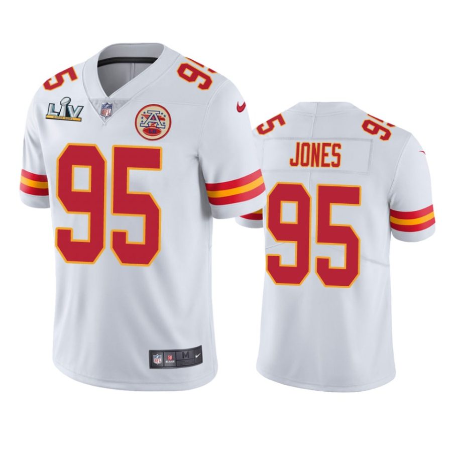 mens kansas city chiefs chris jones white super bowl lv vapor limited jersey