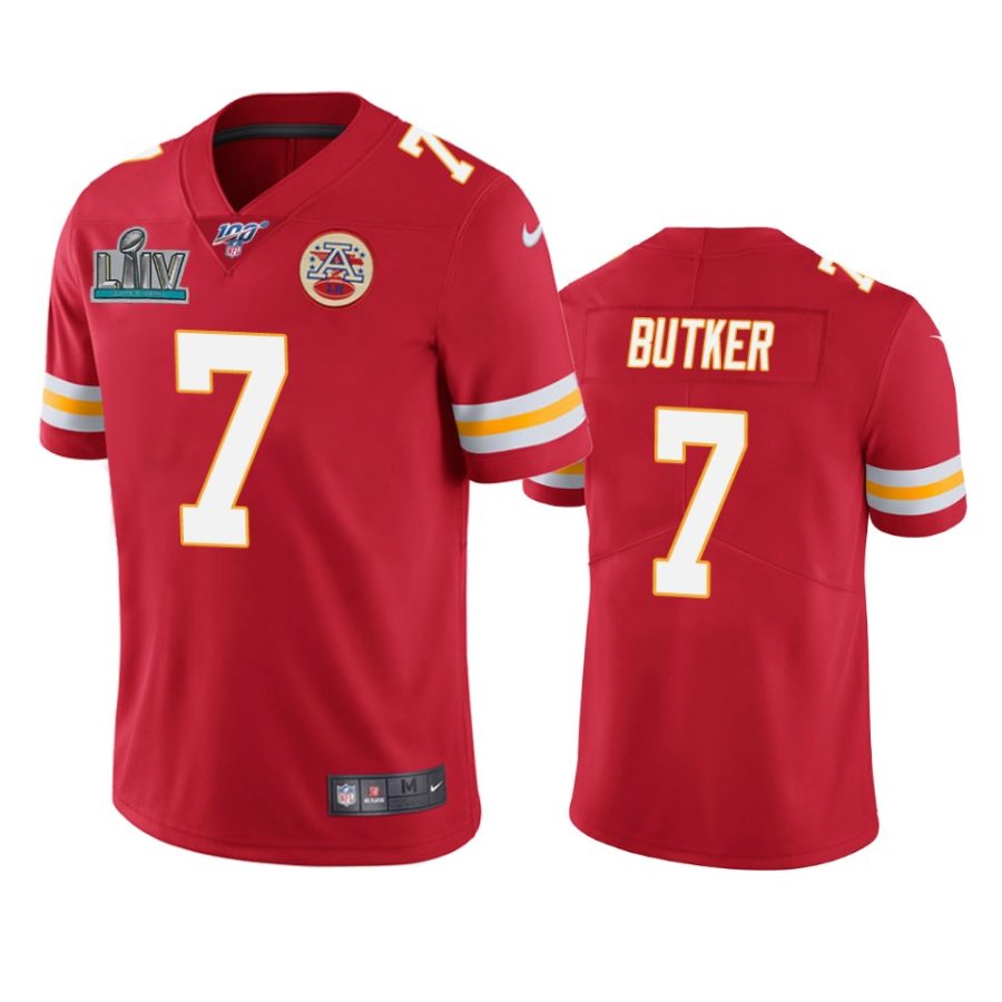 mens kansas city chiefs harrison butker red super bowl liv vapor limited jersey