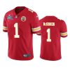 mens kansas city chiefs jerick mckinnon red super bowl lvii vapor limited jersey