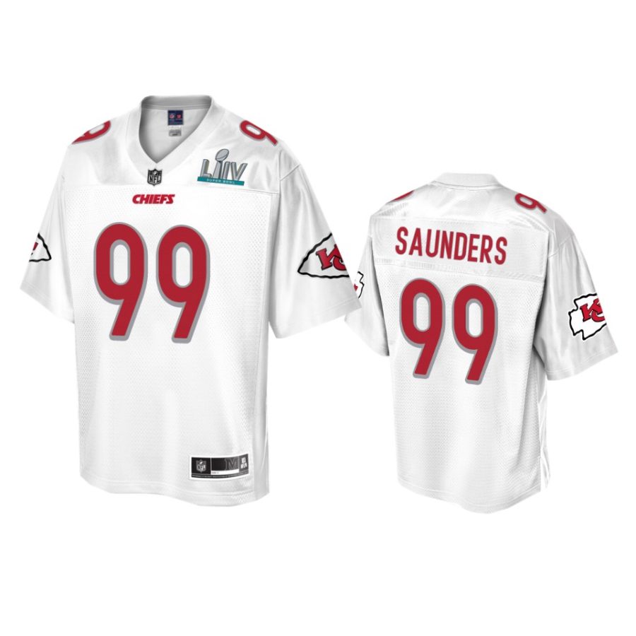 mens kansas city chiefs khalen saunders white super bowl liv champions jersey