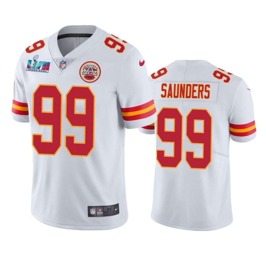 mens kansas city chiefs khalen saunders white super bowl lvii vapor limited jersey