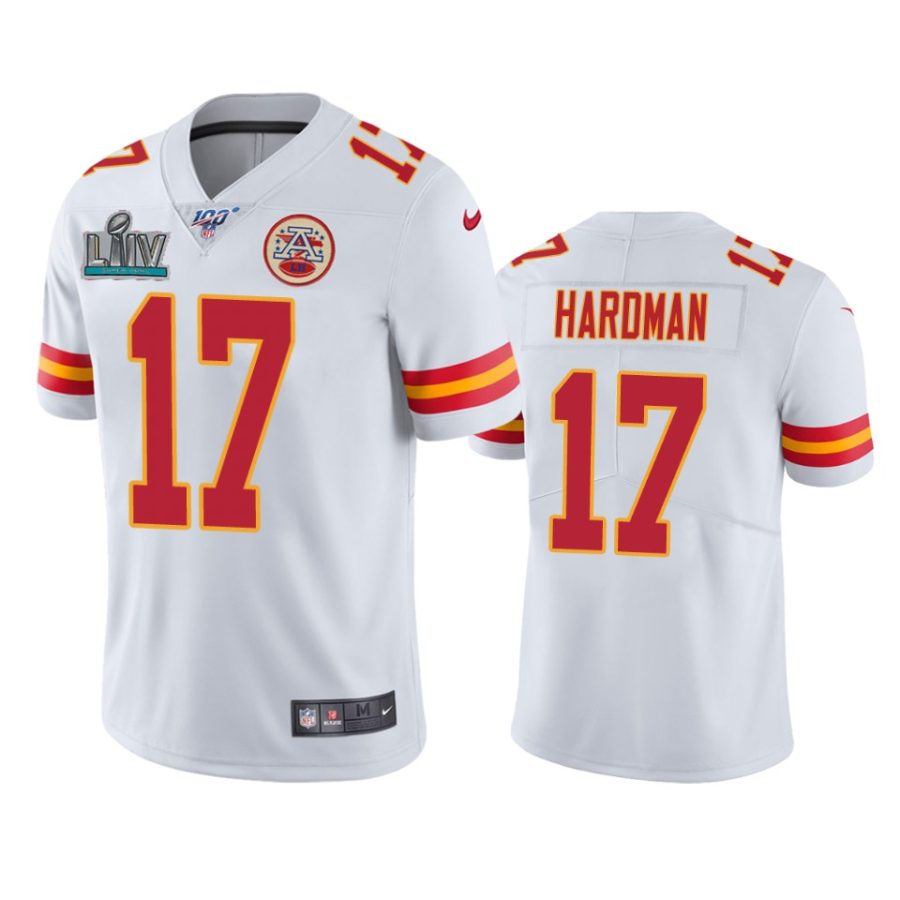 mens kansas city chiefs mecole hardman white super bowl liv vapor limited jersey