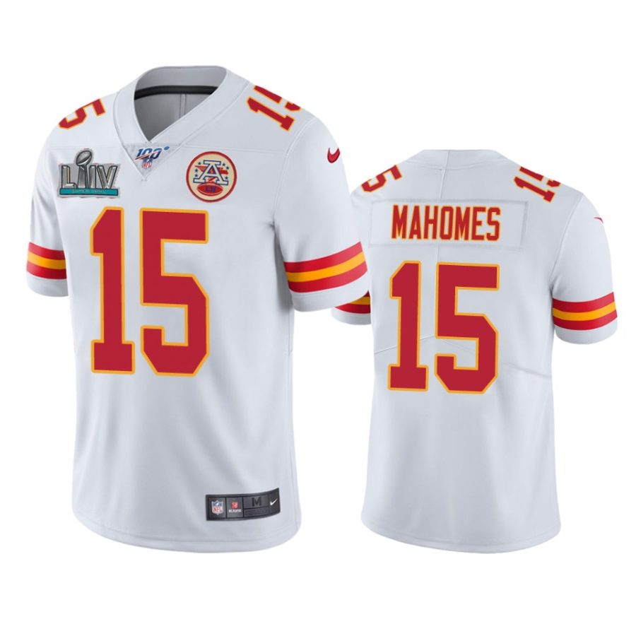 mens kansas city chiefs patrick mahomes white super bowl liv vapor limited jersey