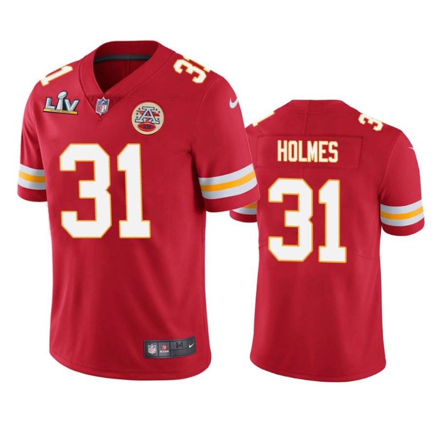 mens kansas city chiefs priest holmes red super bowl lv vapor limited jersey