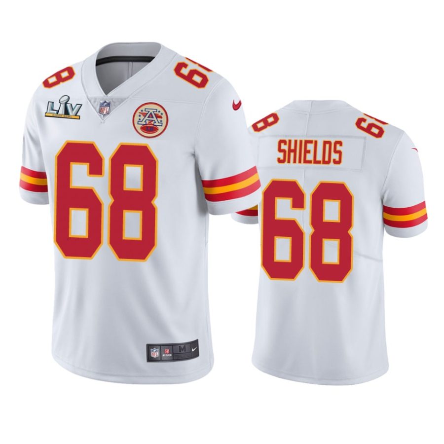 mens kansas city chiefs will shields white super bowl lv vapor limited jersey