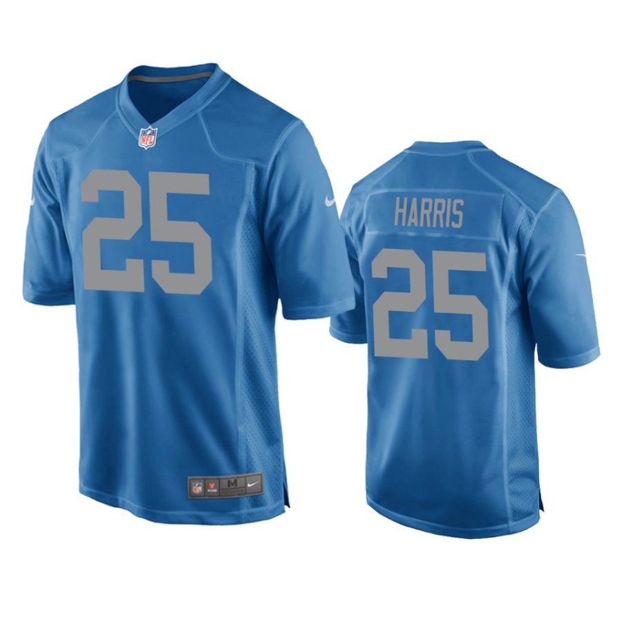 mens lions will harris blue throwback game jersey