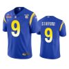 mens los angeles rams matthew stafford royal super bowl lvi captain patch jersey