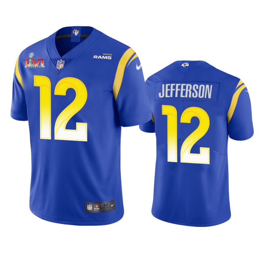 mens los angeles rams van jefferson royal super bowl lvi limited jersey