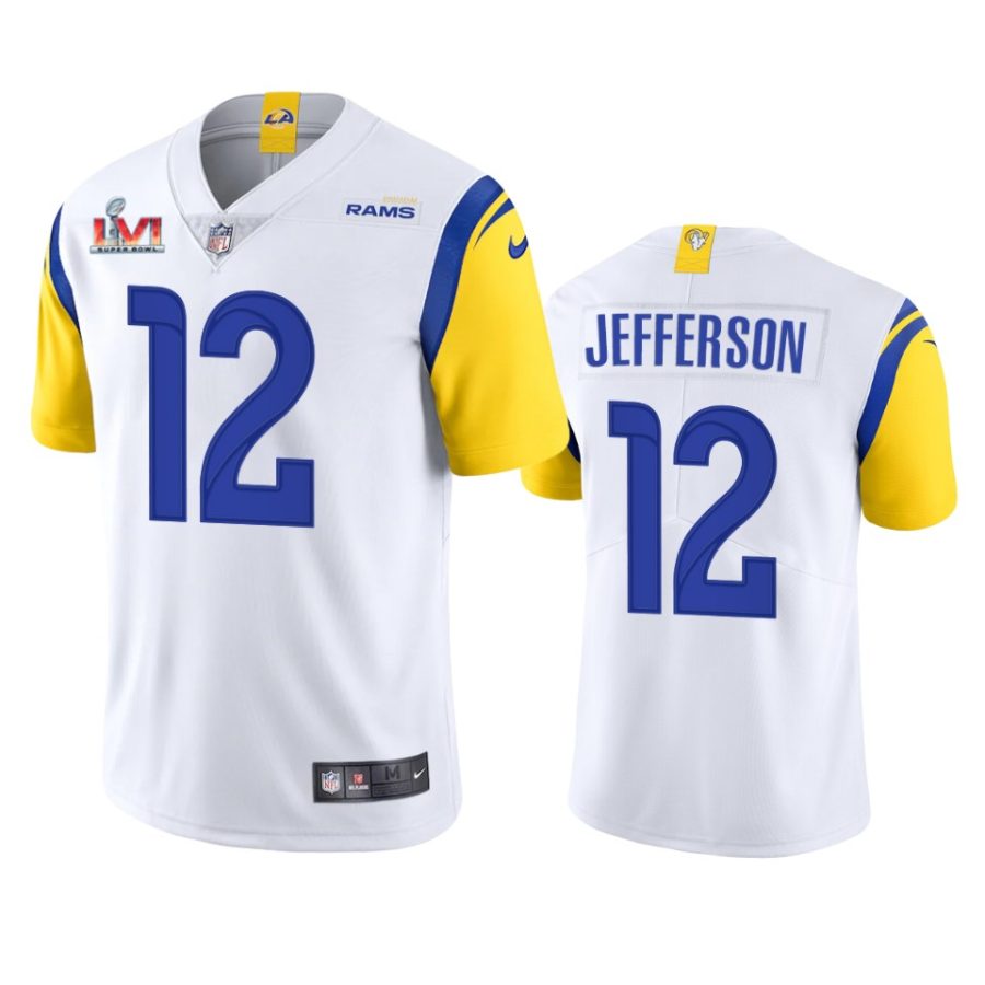 mens los angeles rams van jefferson white super bowl lvi limited jersey