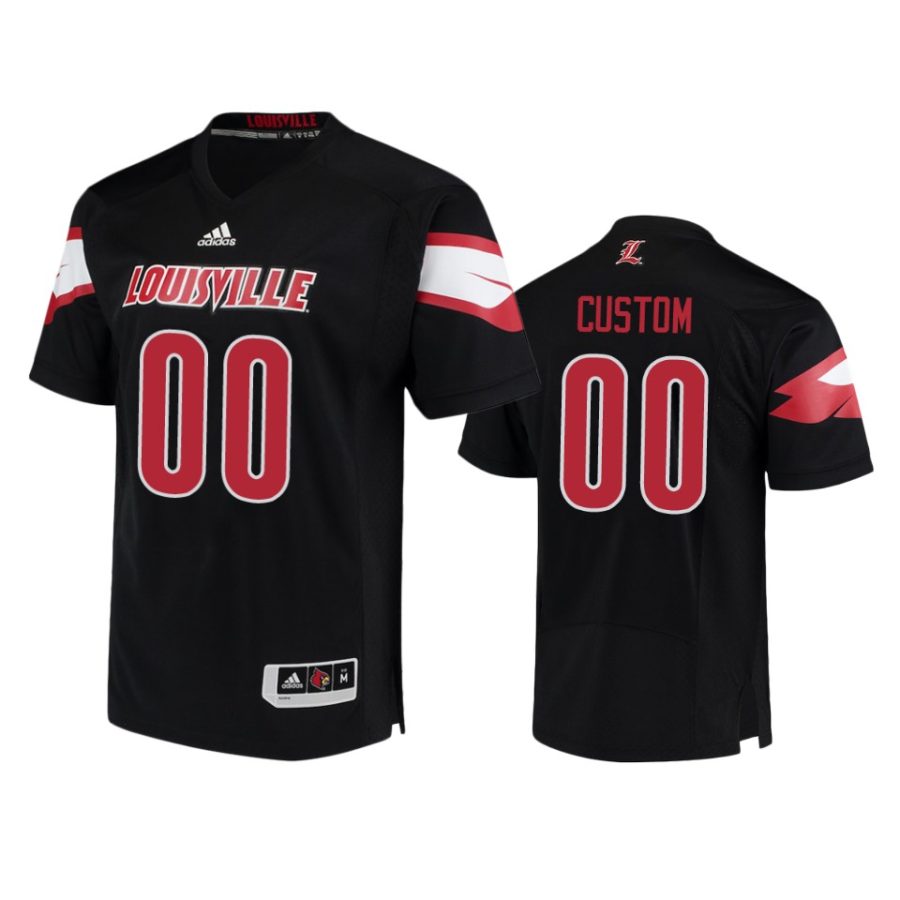 mens louisville cardinals custom black college football jersey