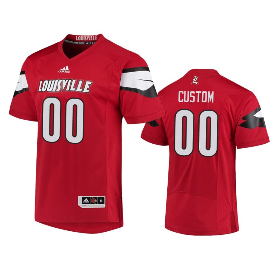 mens louisville cardinals custom red college football jersey