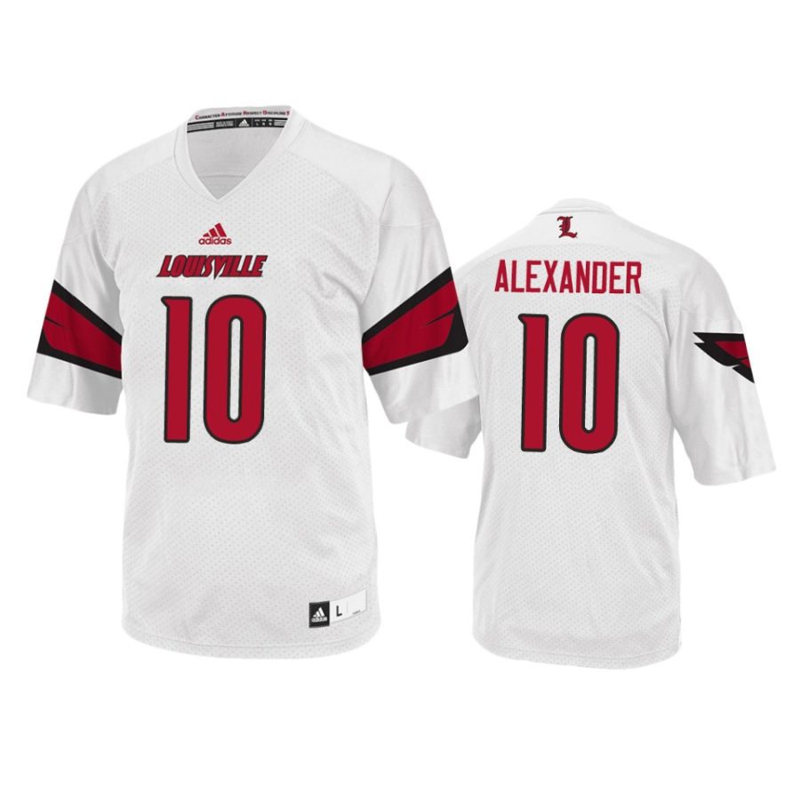 mens louisville cardinals jaire alexander white college football jersey