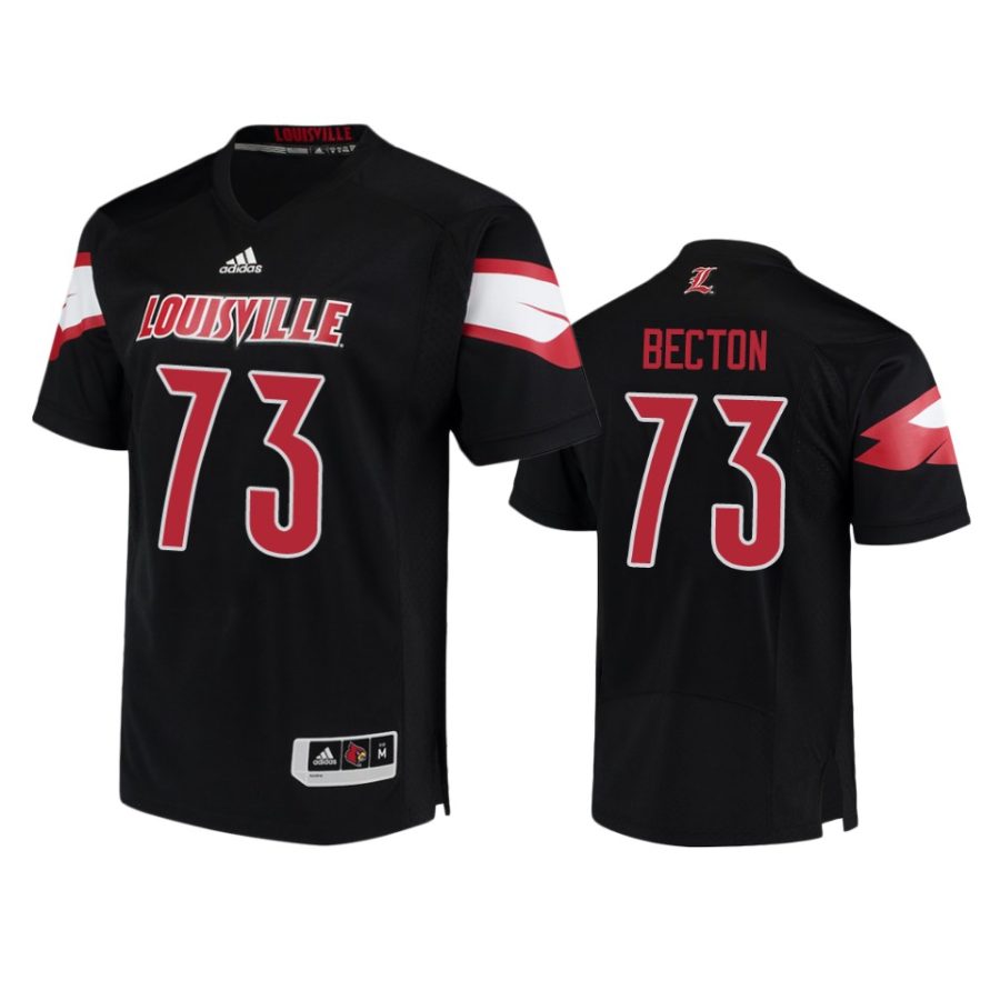 mens louisville cardinals mekhi becton black college football jersey