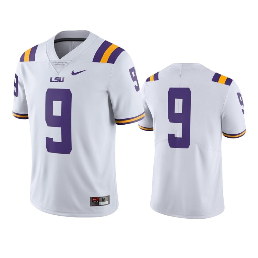 mens lsu tigers 9 white limited jersey