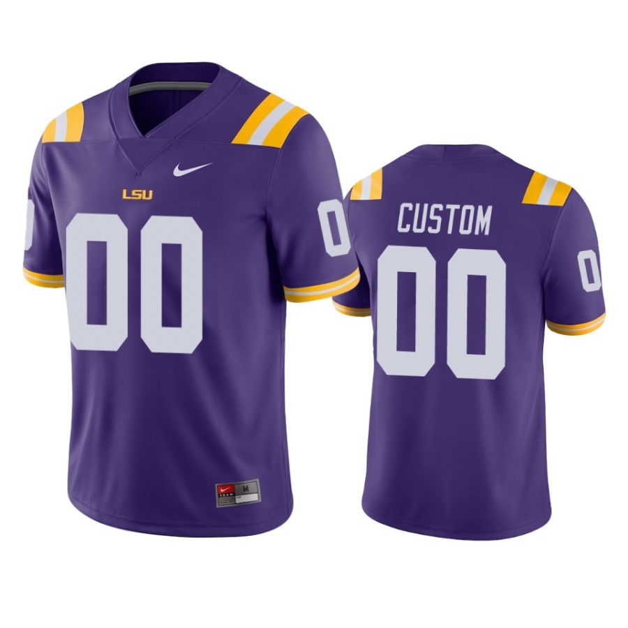 mens lsu tigers custom purple college football jersey