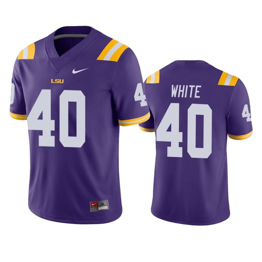 mens lsu tigers devin white purple college football jersey