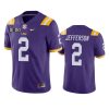 mens lsu tigers justin jefferson purple 2020 national championship jersey