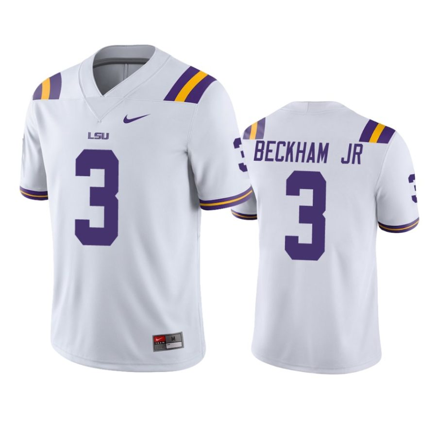 mens lsu tigers odell beckham jr. white college football jersey