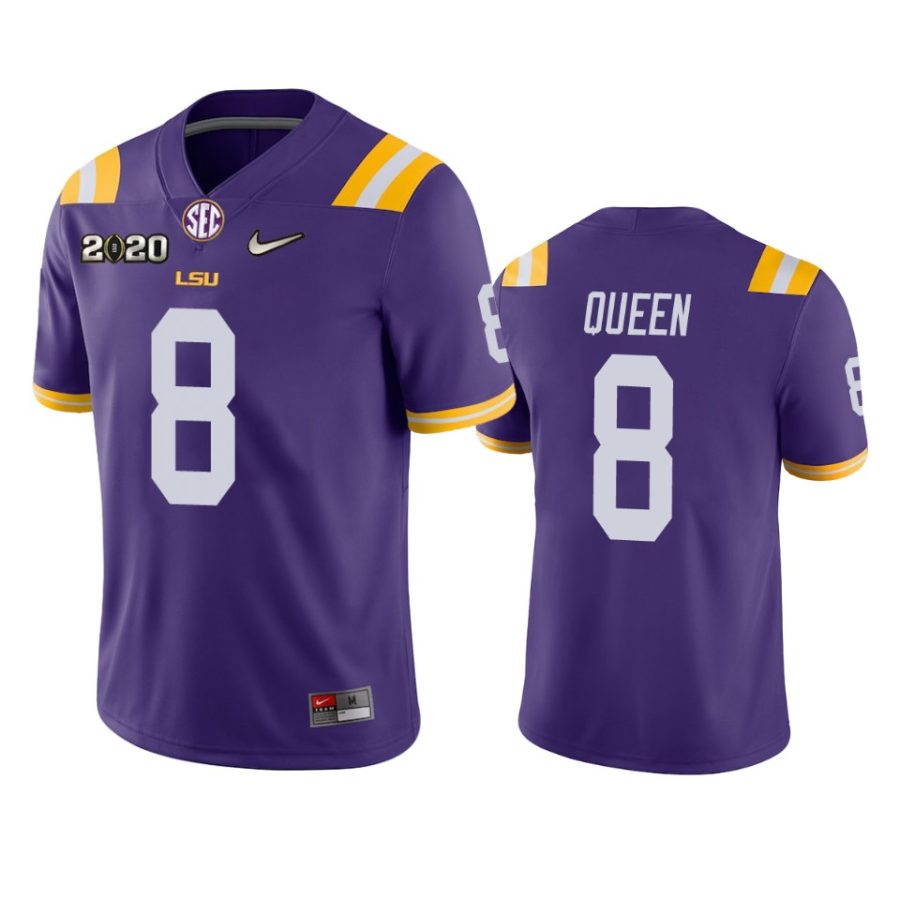 mens lsu tigers patrick queen purple 2020 national championship jersey