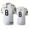 mens lsu tigers patrick queen white 2020 national champions golden edition jersey