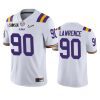 mens lsu tigers rashard lawrence white 2020 national championship jersey