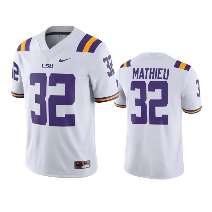 mens lsu tigers tyrann mathieu white game jersey