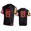 mens maryland terrapins 19 under armour black replica jersey